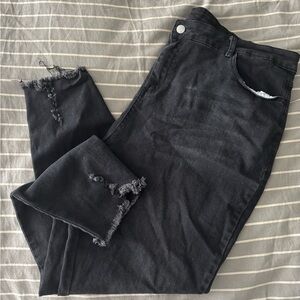 Black Distressed Jeans
